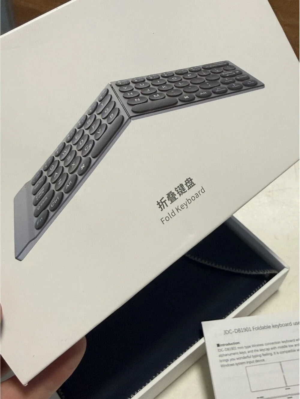Foldable Wireless Bluetooth Keyboard  Model JDC-DB1901 Wireless